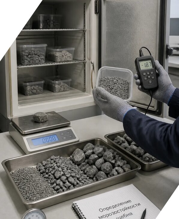 Определение морозостойкости щебня в Новосибирске от 3558 р. | ЭкспертизаРоссия