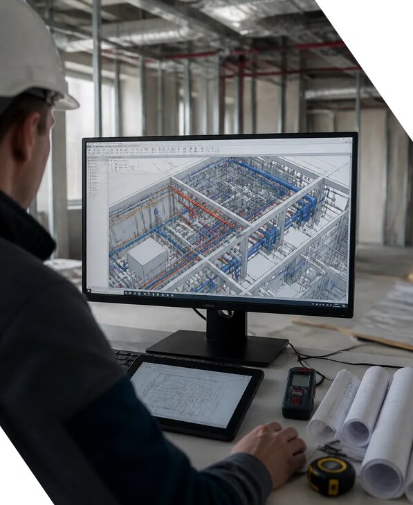Создание BIM модели инженерных сетей для объектов в Новосибирске